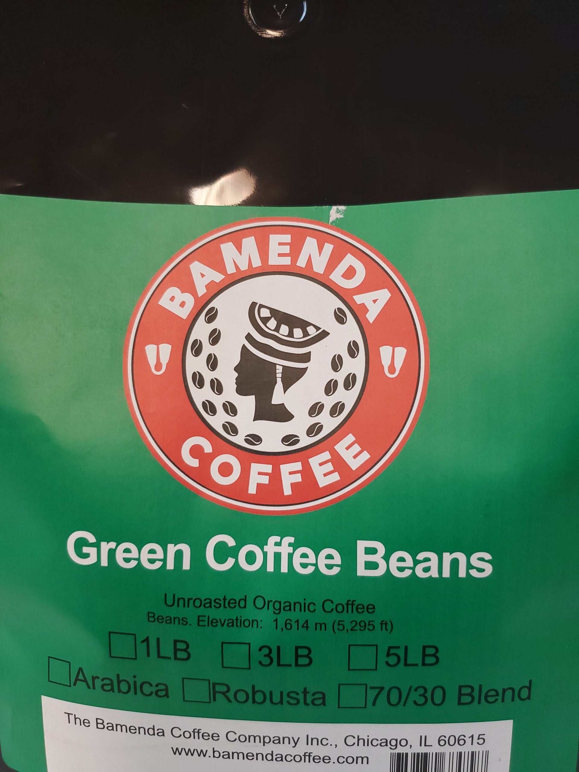 Green Coffee Beans, 100% Arabica (5 LBS, 3 LBS, 1LBS, UnRoasted) - Bamenda Coffee