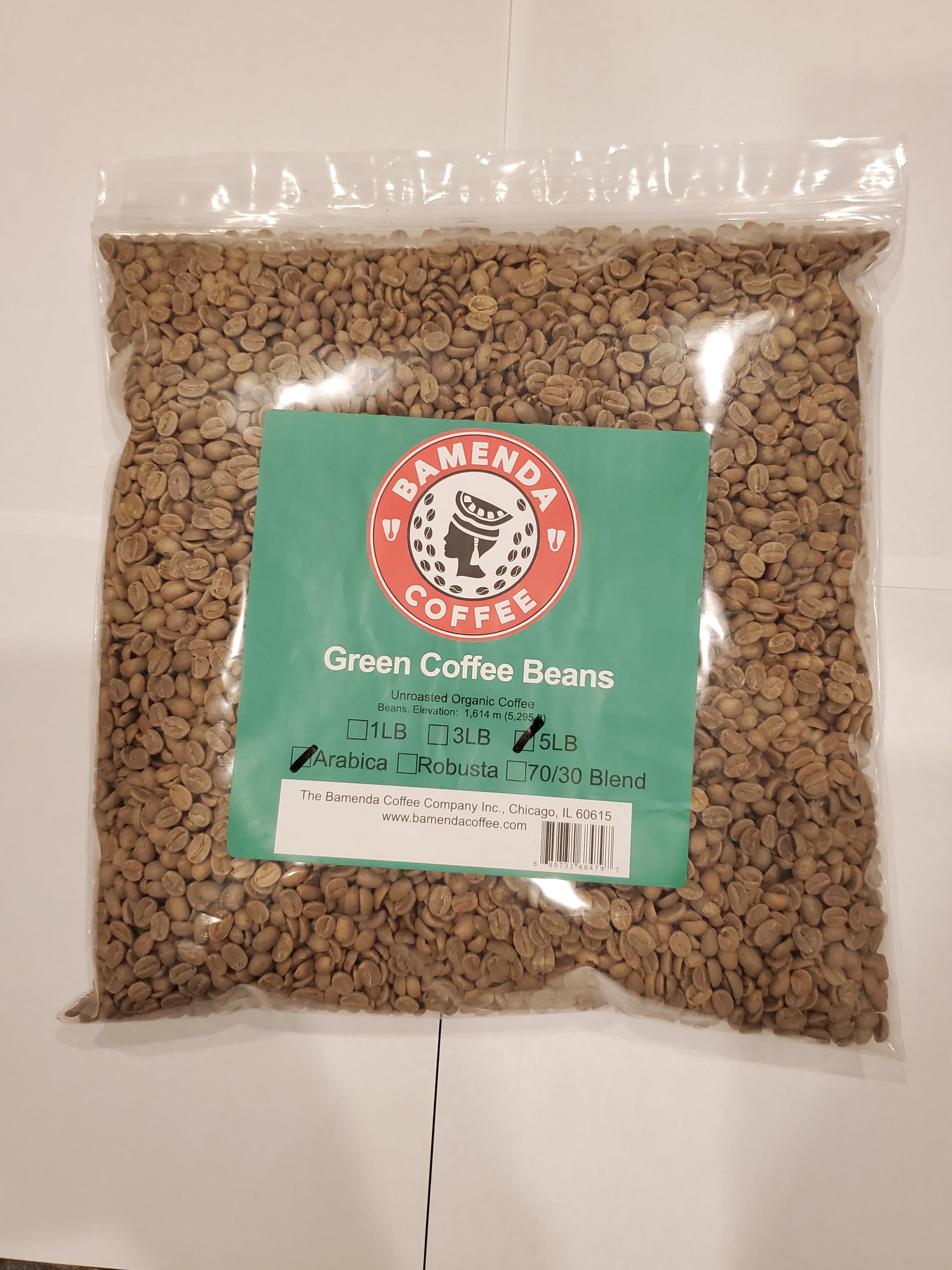 Green Coffee Beans, 100% Arabica (5 LBS, 3 LBS, 1LBS, UnRoasted) - Bamenda Coffee