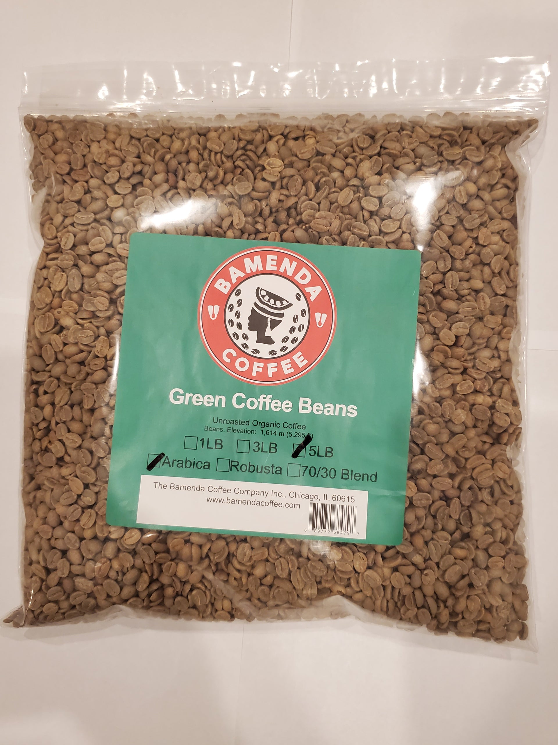 Green Coffee Beans, 100% Arabica (5 LBS, 3 LBS, 1LBS, UnRoasted) - Bamenda Coffee
