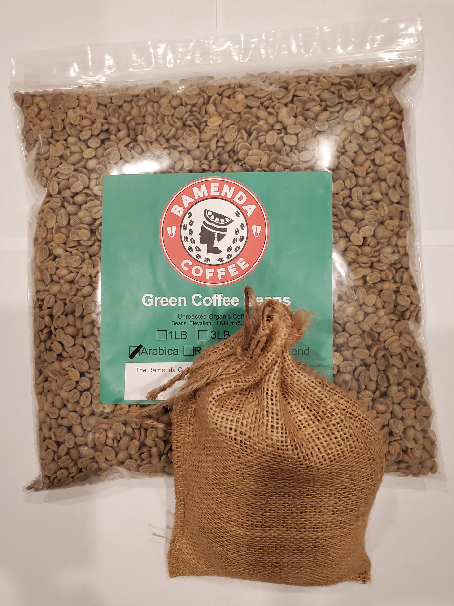 Green Coffee Beans, 100% Arabica (5 LBS, 3 LBS, 1LBS, UnRoasted) - Bamenda Coffee