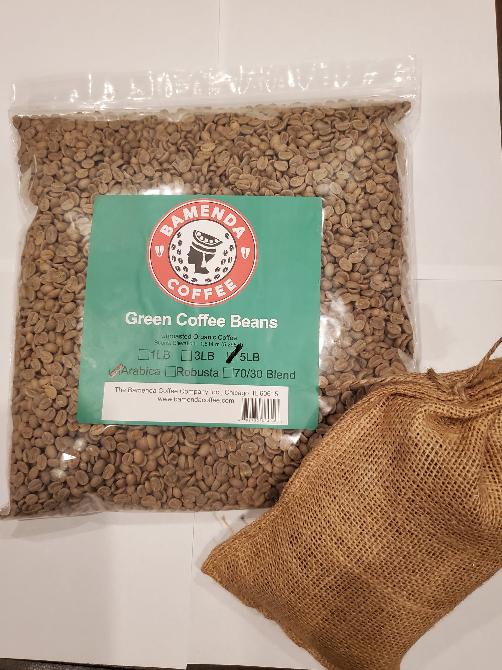 Green Coffee Beans, 100% Arabica (5 LBS, 3 LBS, 1LBS, UnRoasted) - Bamenda Coffee