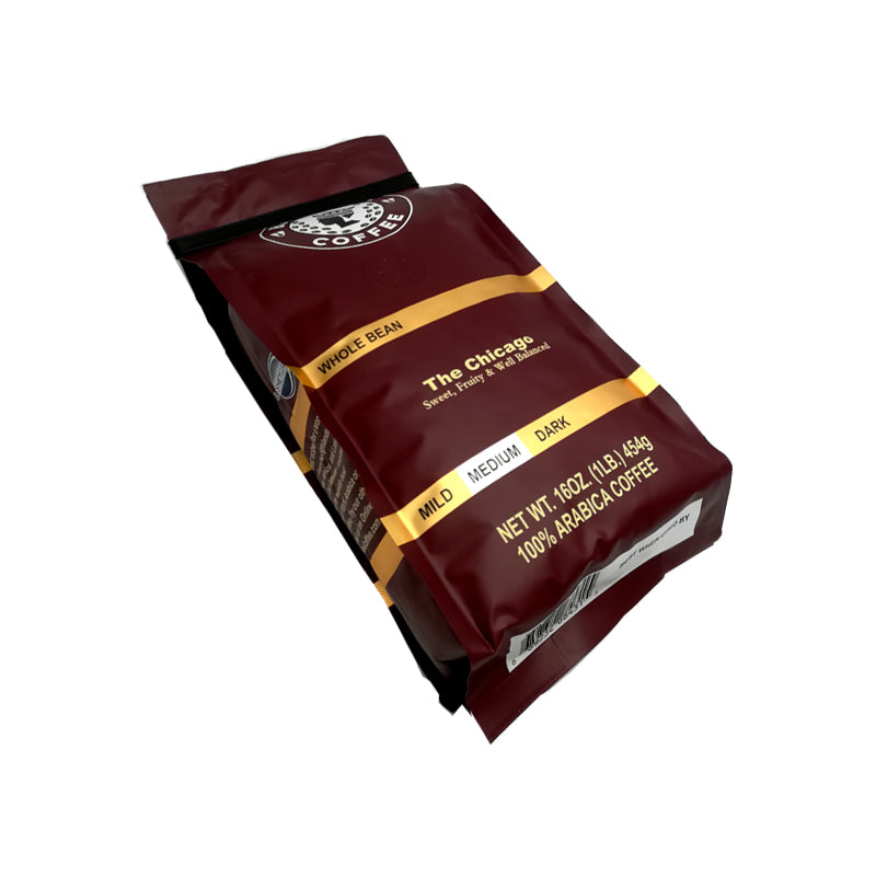 The Chicago Medium (1LB, MEDIUM ROAST, Beans ) SMOOTH COFFEE